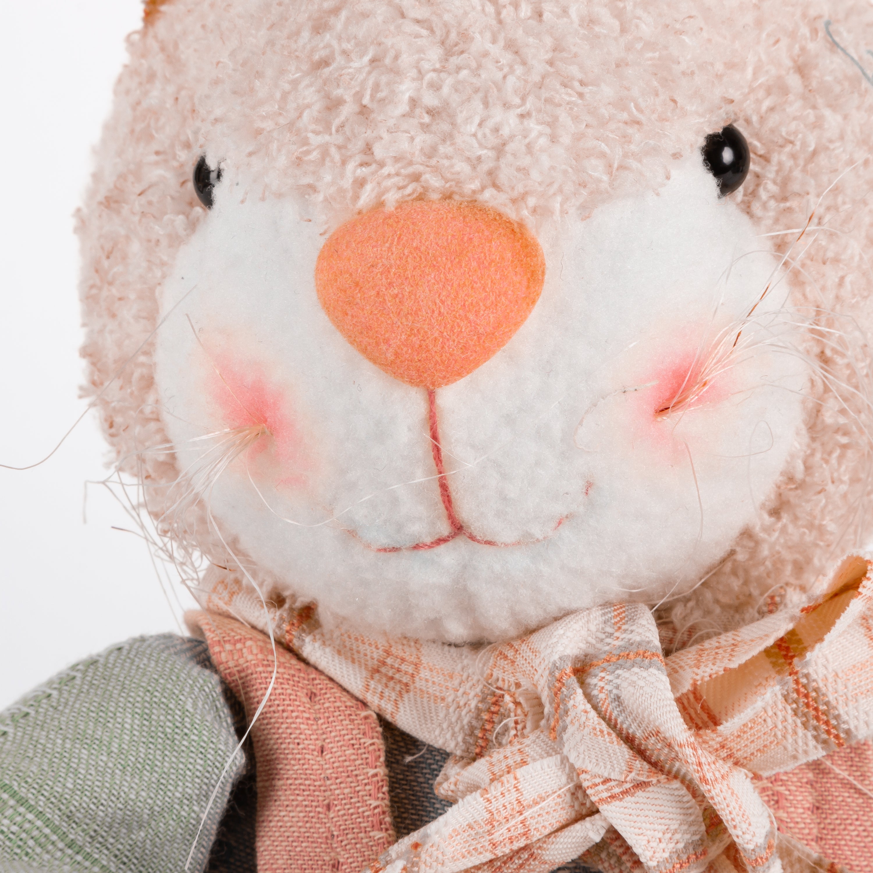 Adorable Spring 16 inch Fabric Easter Bunny Shelf Sitters Set of 2